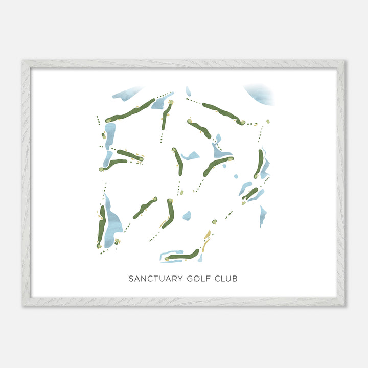Print of Sanctuary Golf Club Modern Map