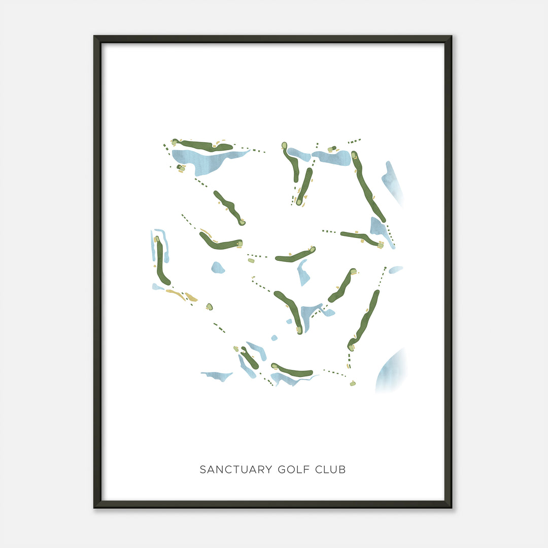 Print of Sanctuary Golf Club Modern Map