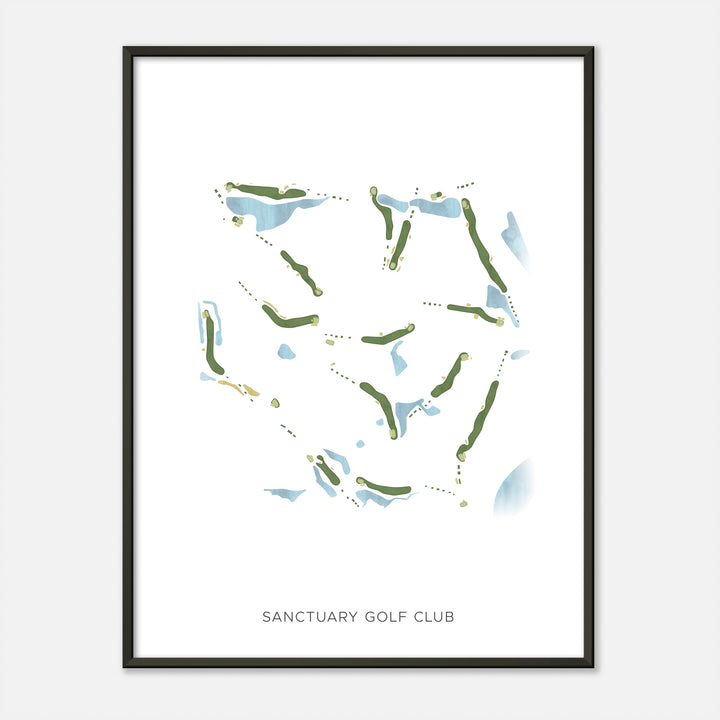 Print of Sanctuary Golf Club Modern Map