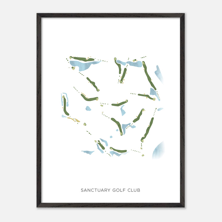 Print of Sanctuary Golf Club Modern Map