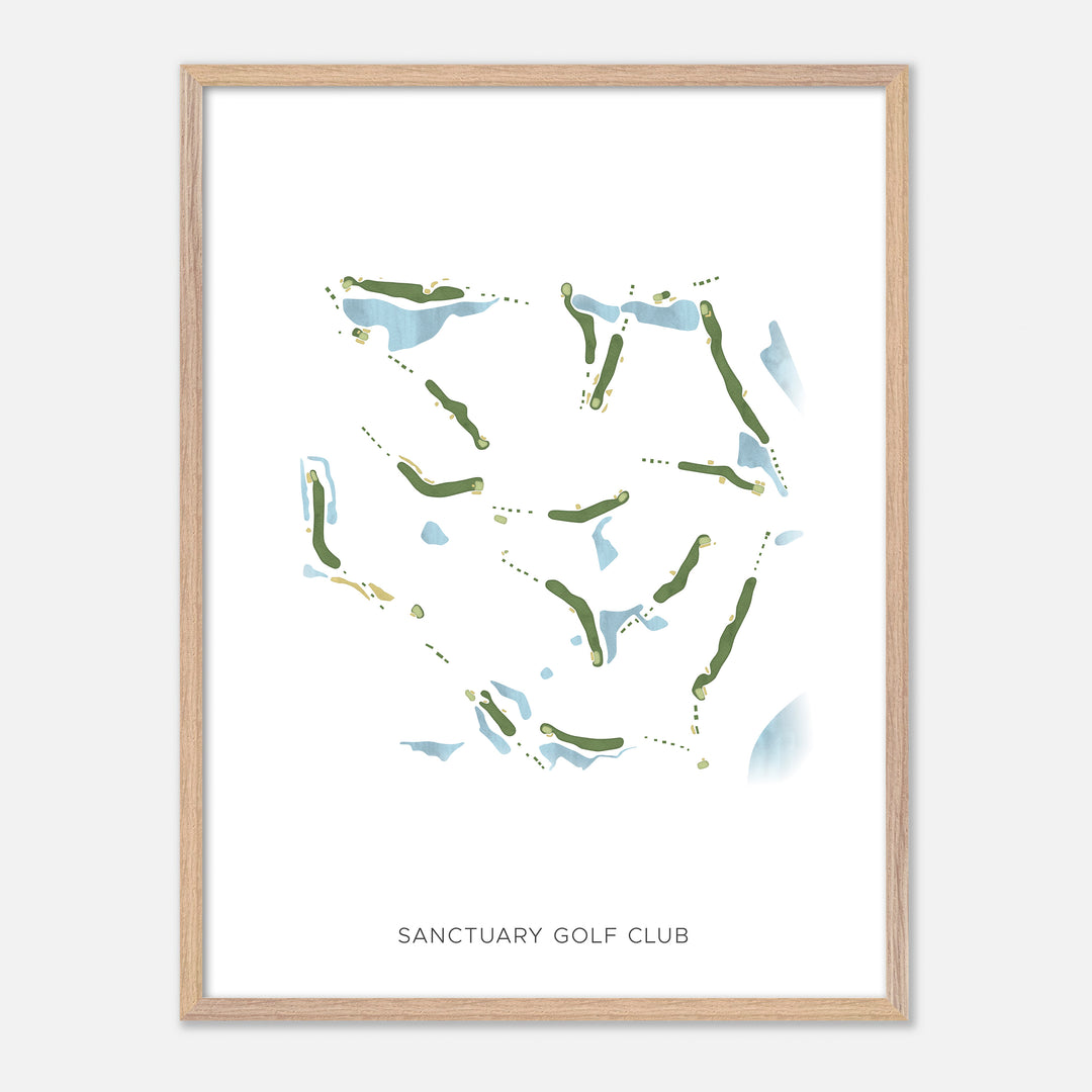 Print of Sanctuary Golf Club Modern Map