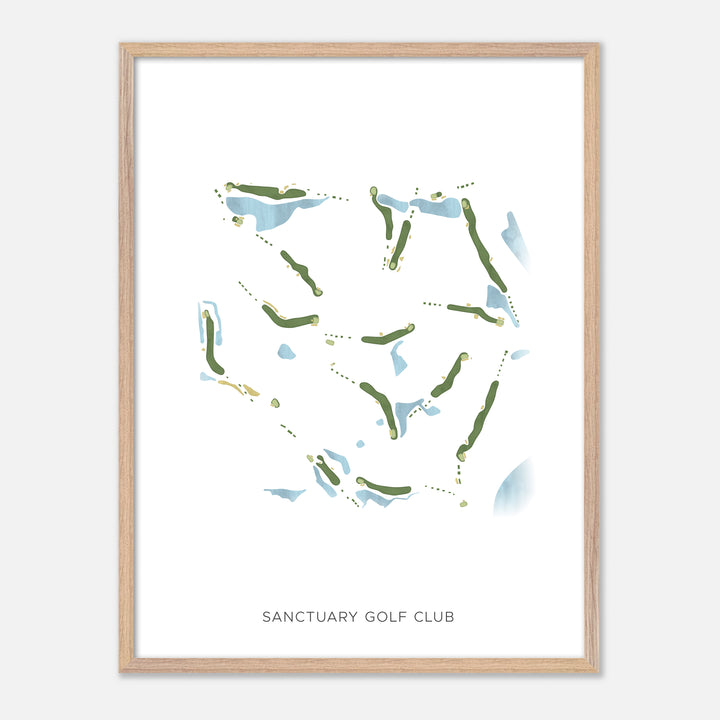 Print of Sanctuary Golf Club Modern Map