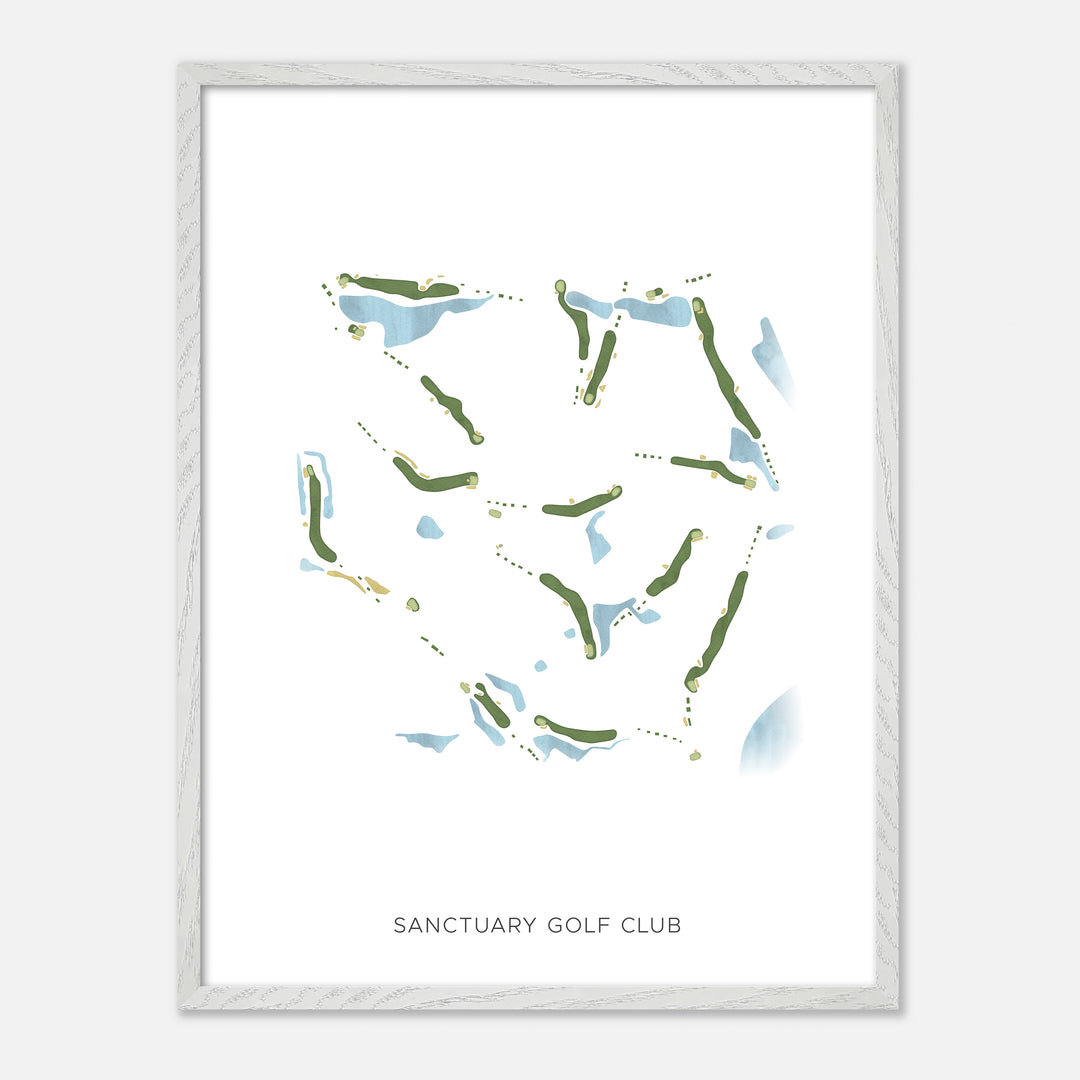 Print of Sanctuary Golf Club Modern Map