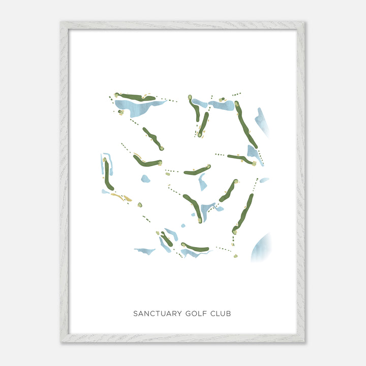 Print of Sanctuary Golf Club Modern Map