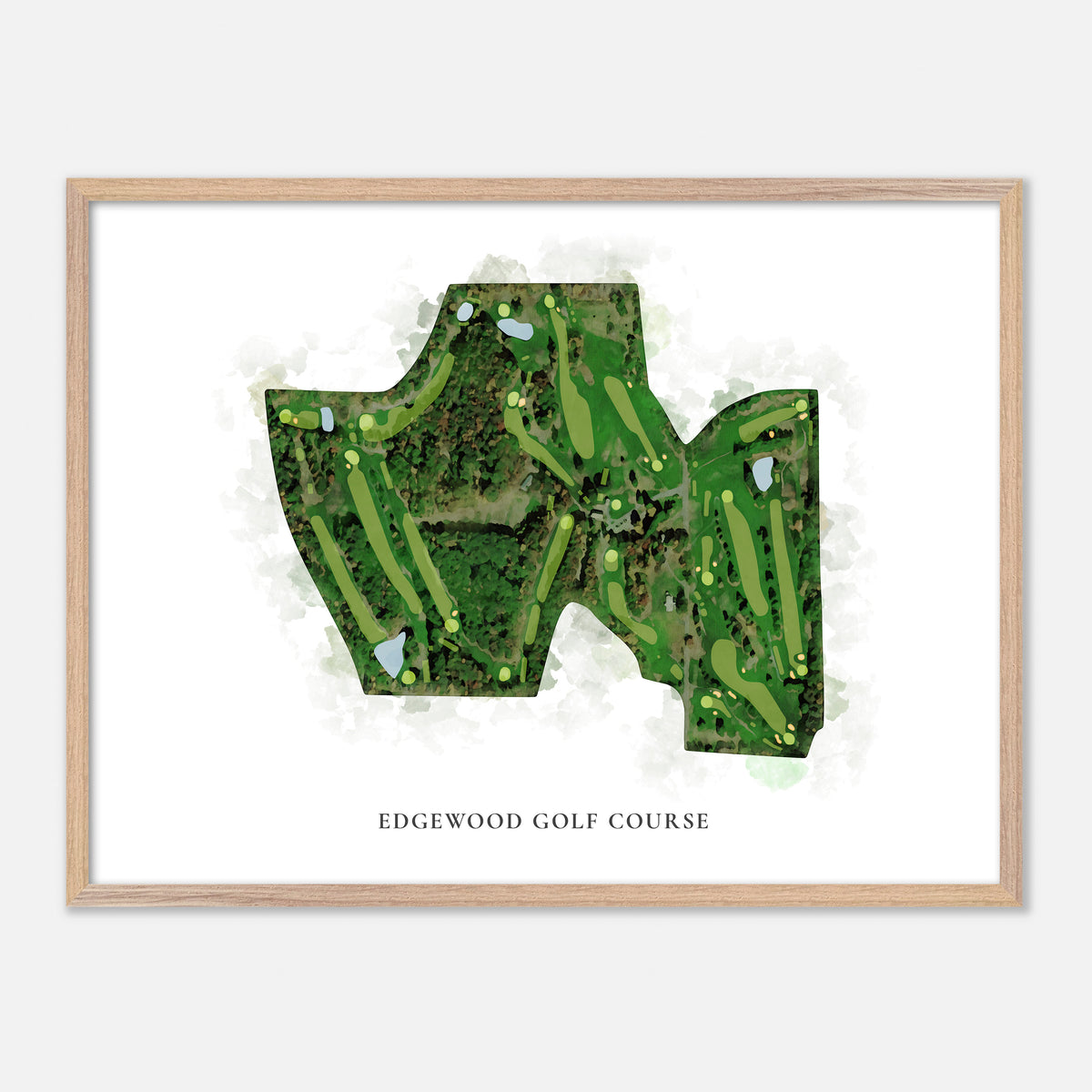 Print of Edgewood Golf Course Classic Map
