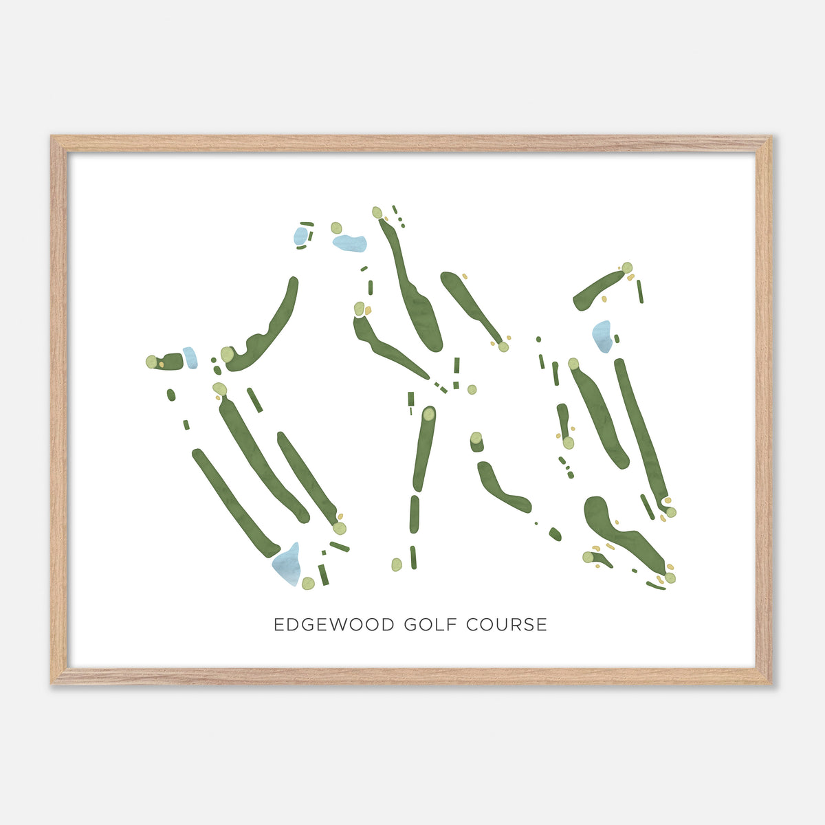 Print of Edgewood Golf Course Modern Map