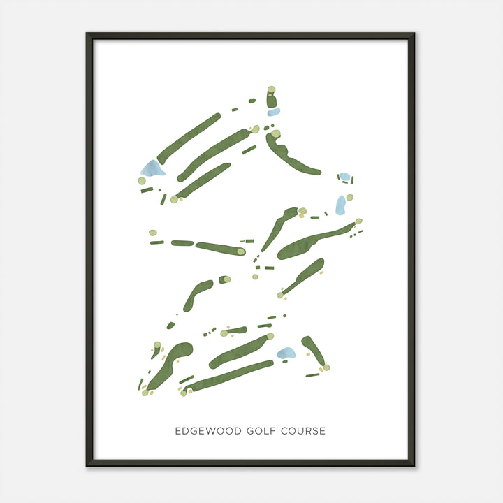 Print of Edgewood Golf Course Modern Map