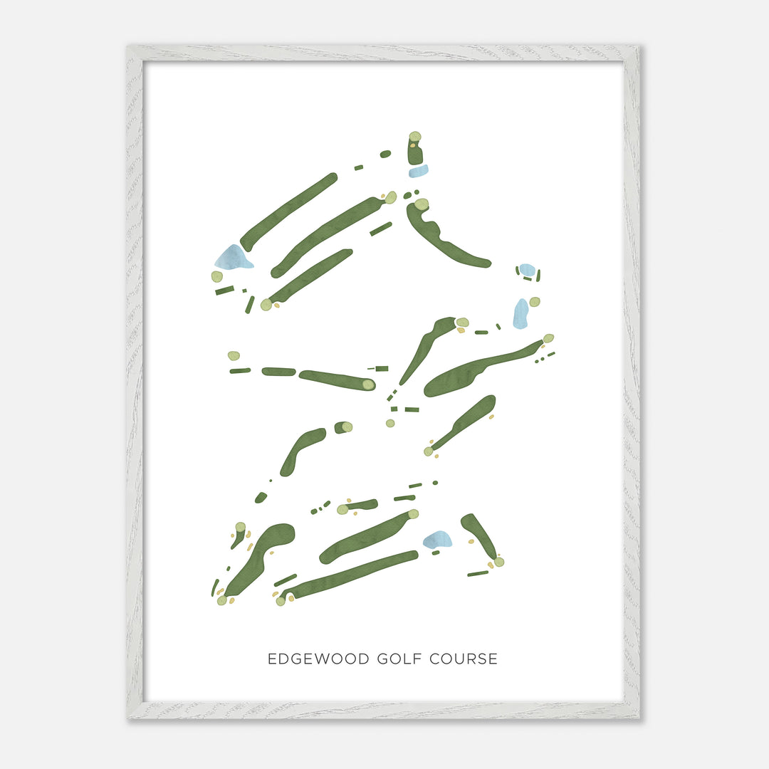 Print of Edgewood Golf Course Modern Map