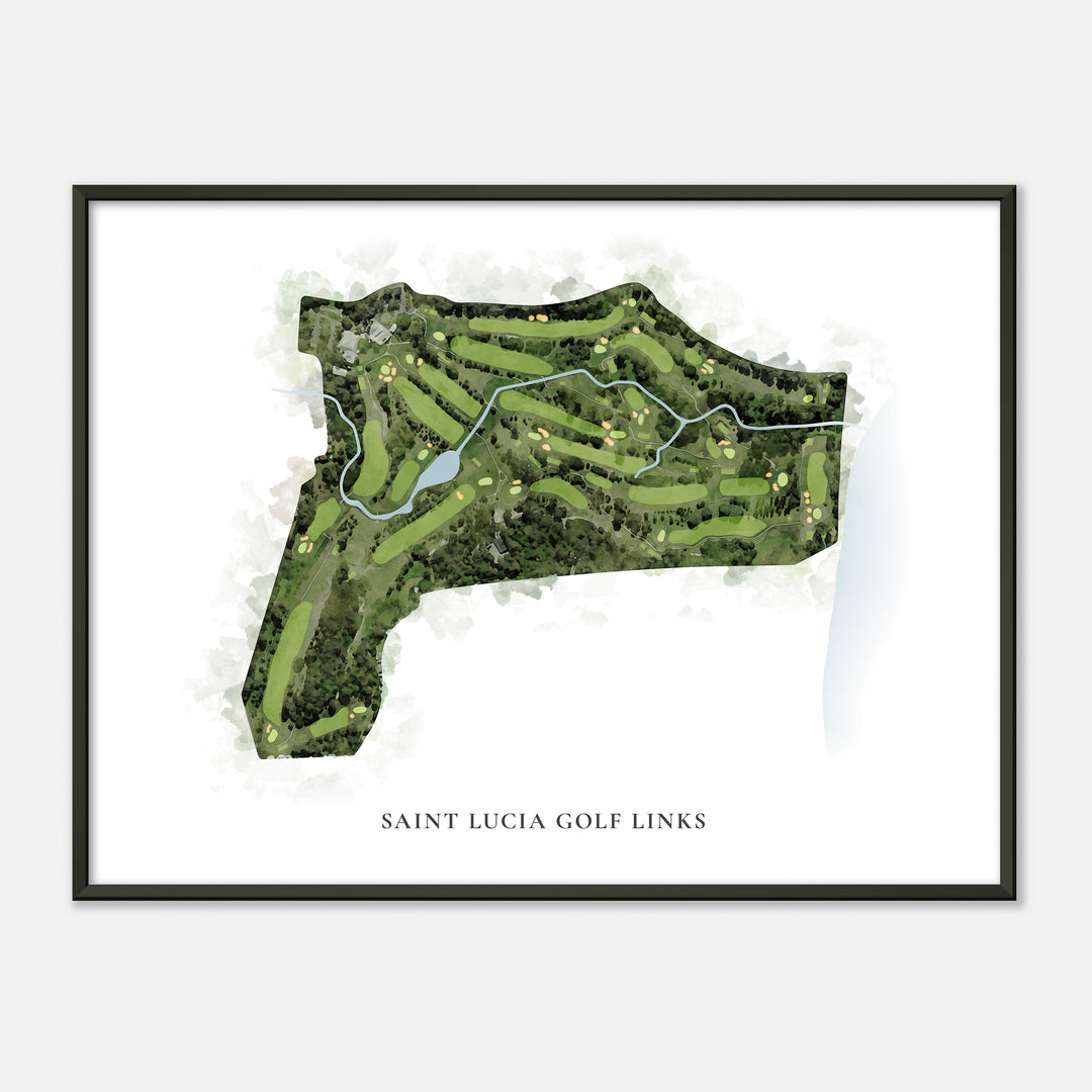 Print of Saint Lucia Golf Links Classic Map