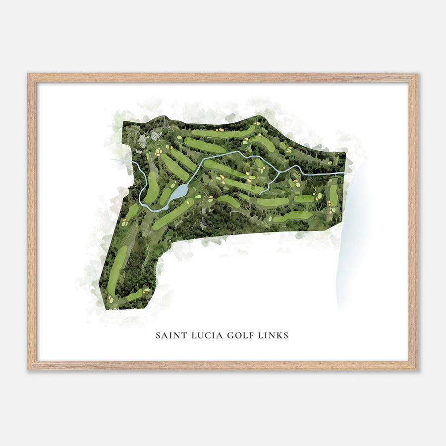 Print of Saint Lucia Golf Links Classic Map
