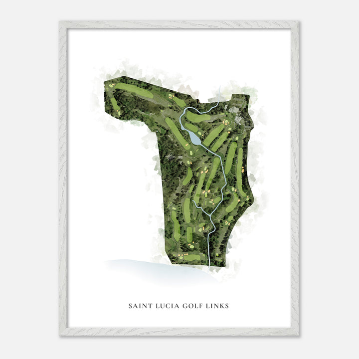 Print of Saint Lucia Golf Links Classic Map