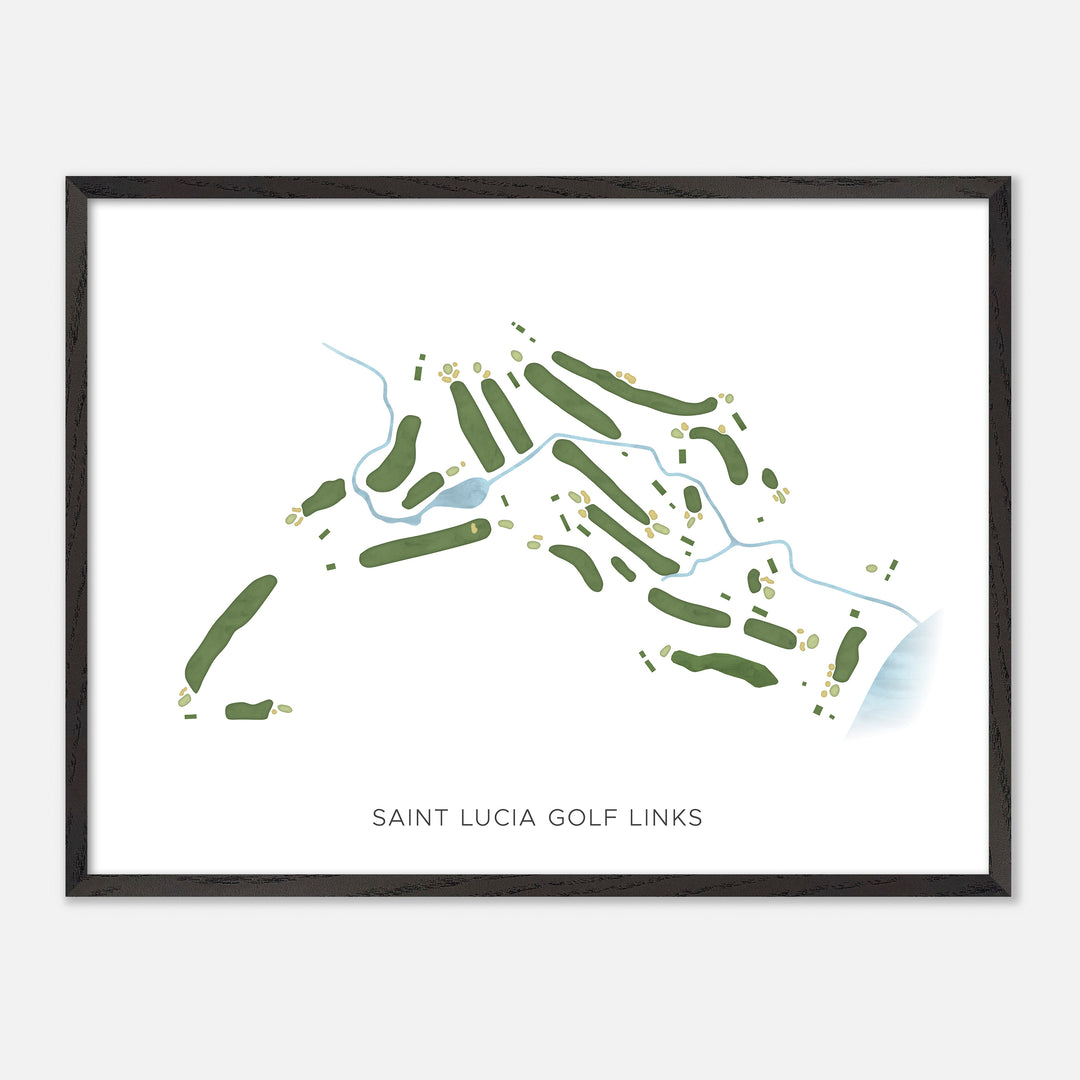 Print of Saint Lucia Golf Links Modern Map