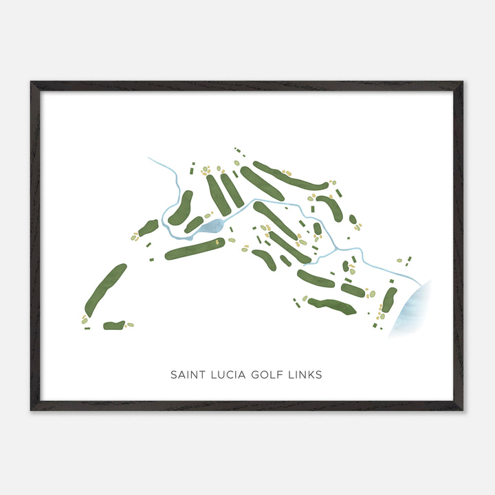 Print of Saint Lucia Golf Links Modern Map