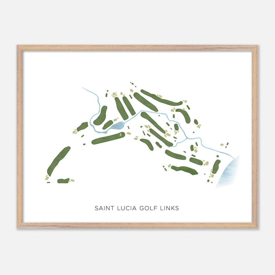 Print of Saint Lucia Golf Links Modern Map