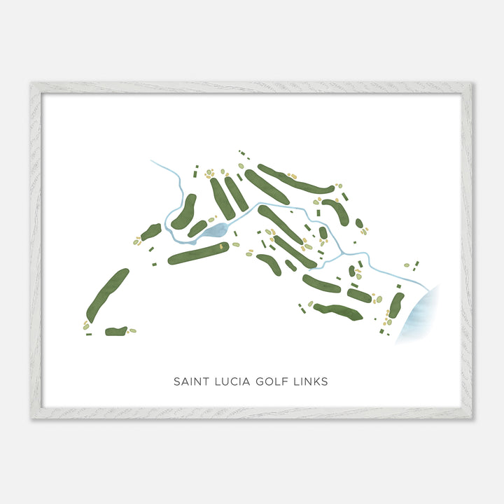 Print of Saint Lucia Golf Links Modern Map