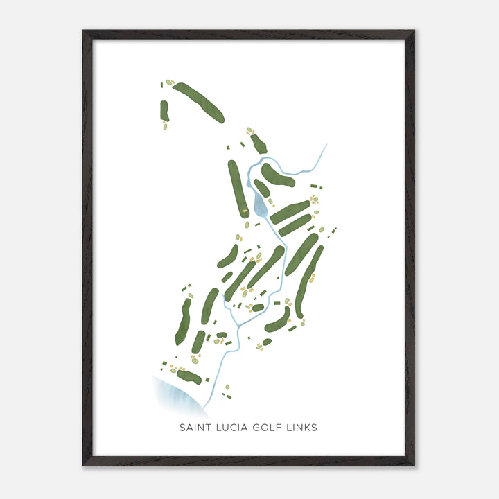 Print of Saint Lucia Golf Links Modern Map