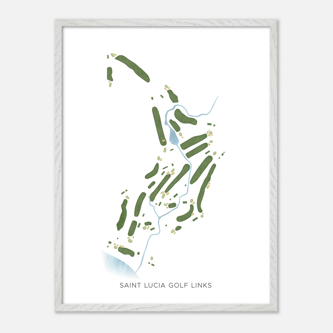Print of Saint Lucia Golf Links Modern Map