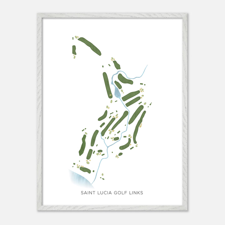 Print of Saint Lucia Golf Links Modern Map