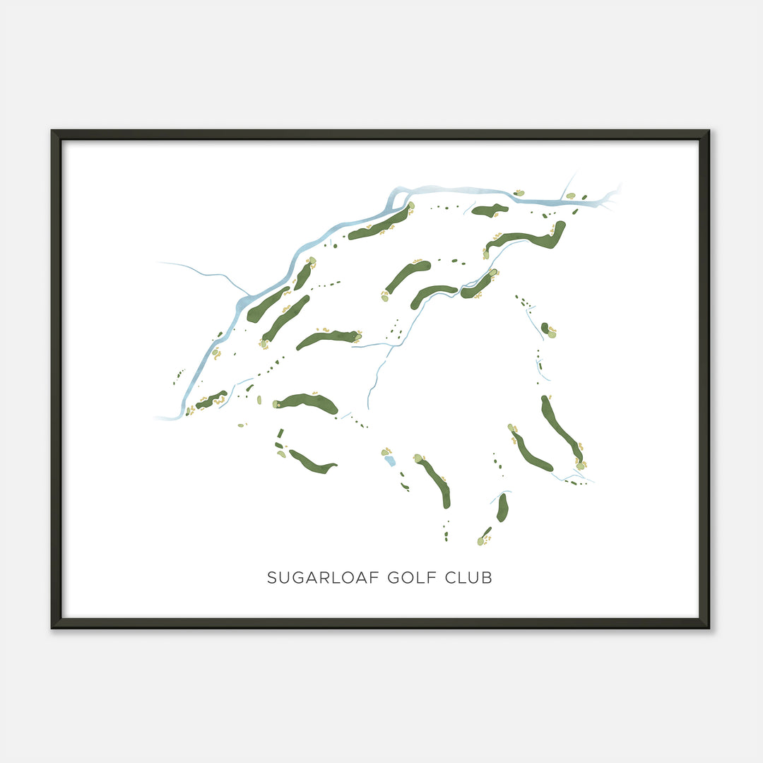 Print of Sugarloaf Golf Club Modern Map