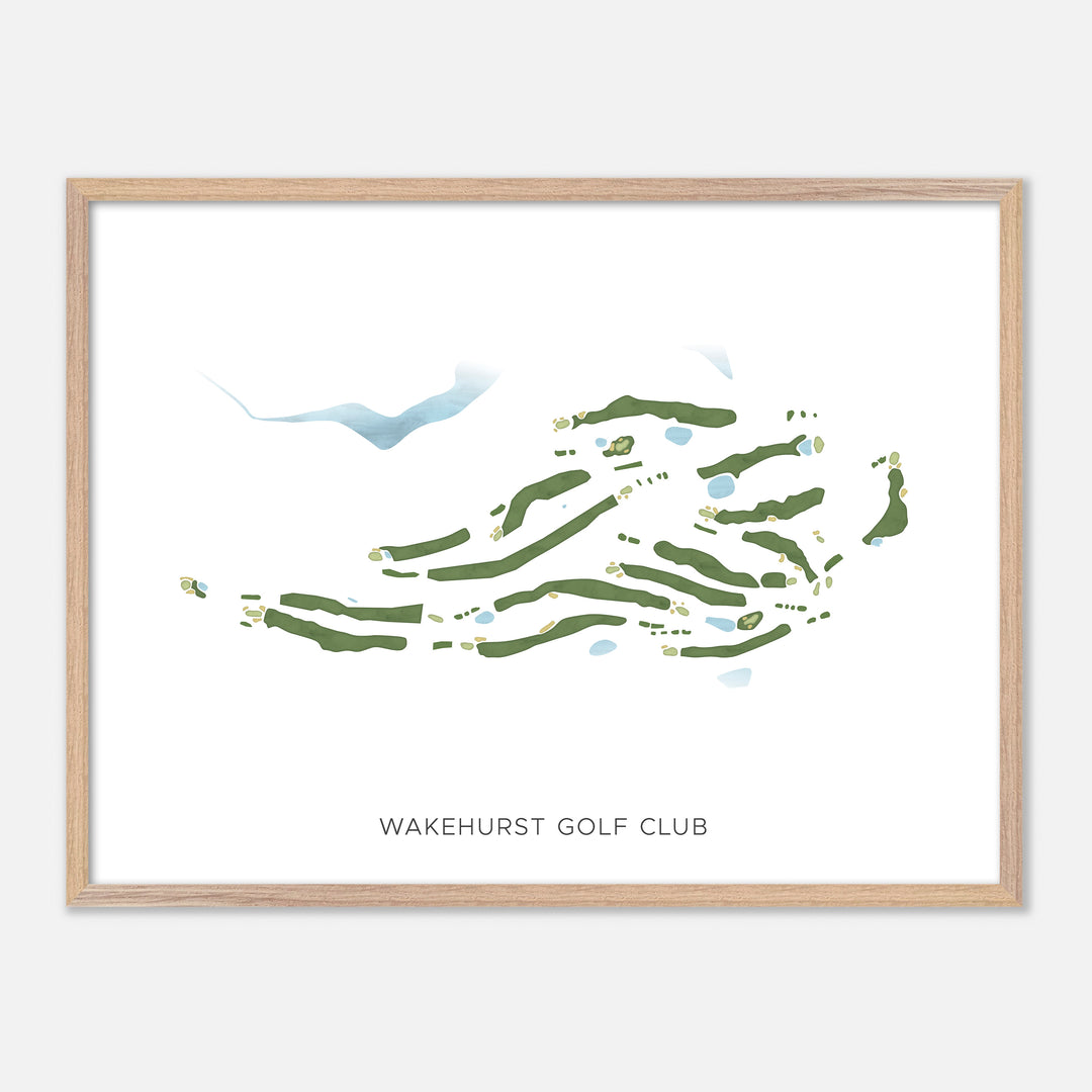 Print of Wakehurst Golf Club Modern Map
