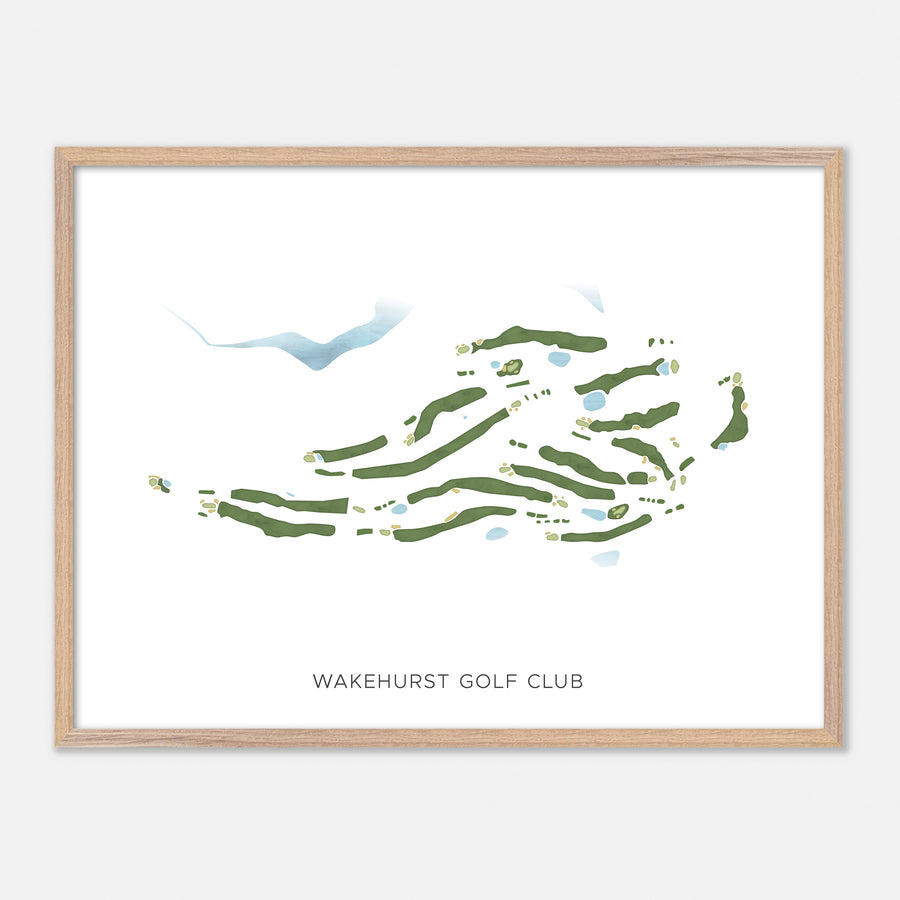 Print of Wakehurst Golf Club Modern Map