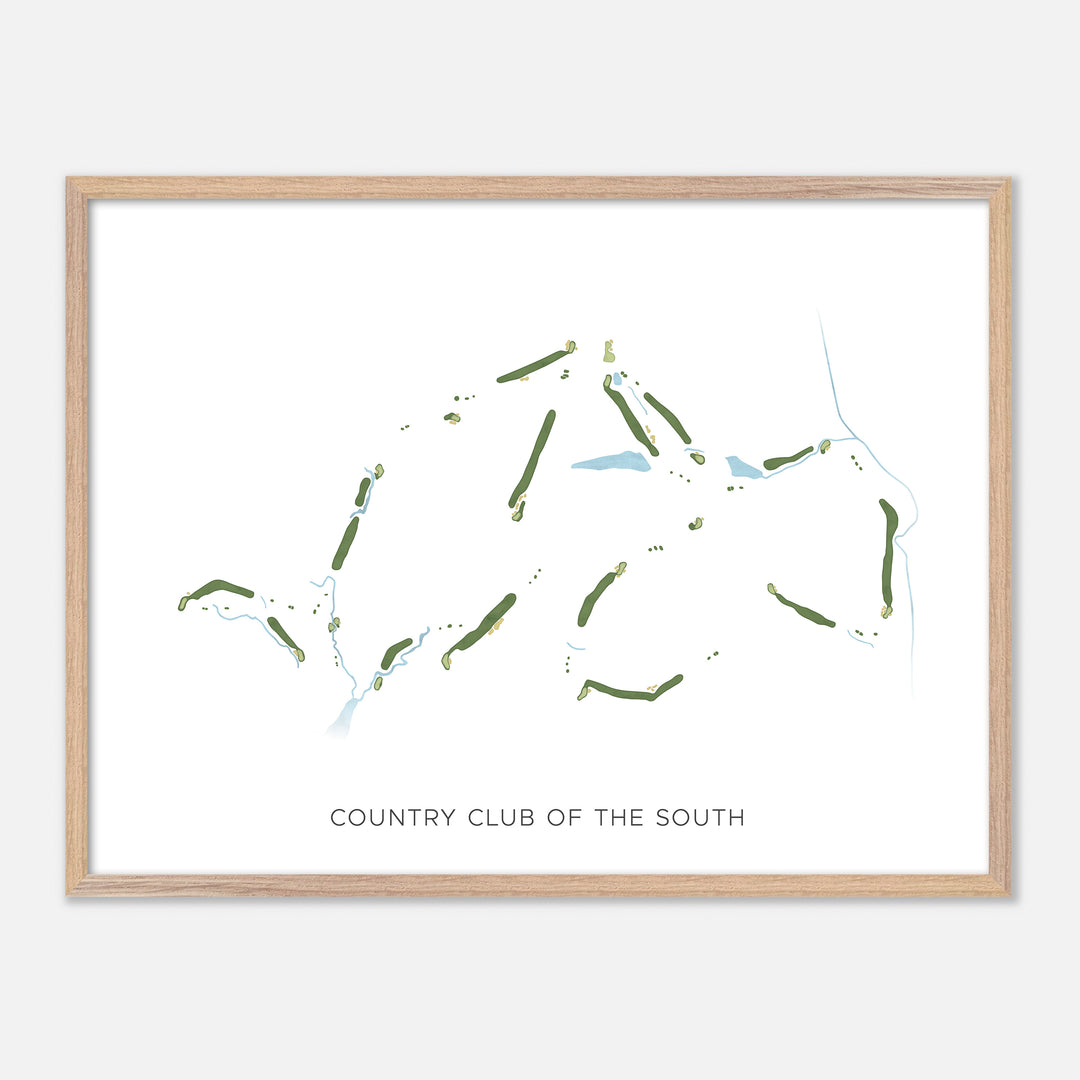 Print of Country Club Of The South Modern Map