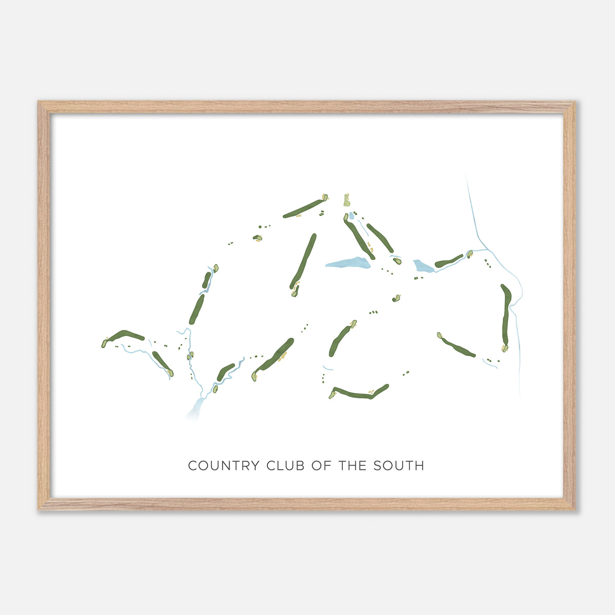 Print of Country Club Of The South Modern Map