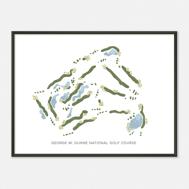 Print of George W. Dunne National Golf Course Modern Map