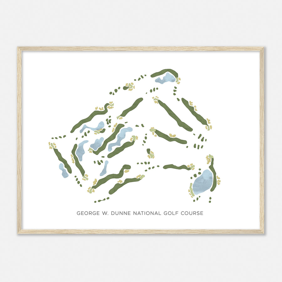 Print of George W. Dunne National Golf Course Modern Map