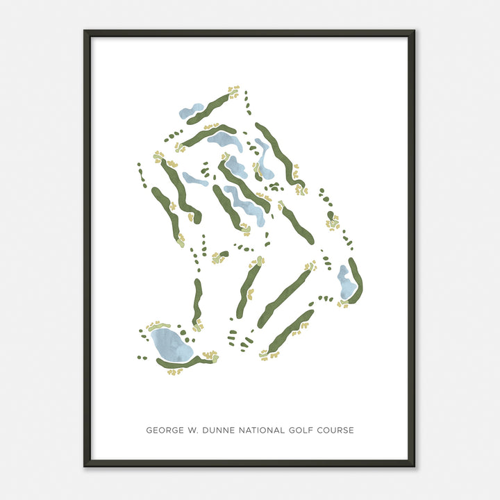 Print of George W. Dunne National Golf Course Modern Map