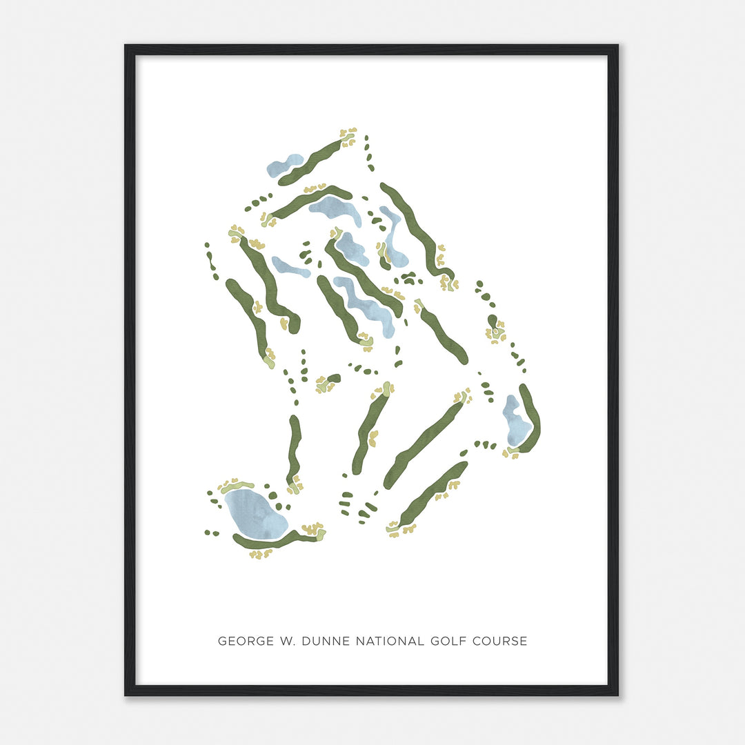 Print of George W. Dunne National Golf Course Modern Map