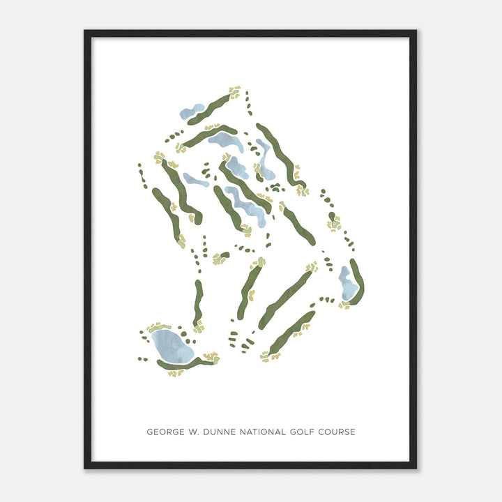 Print of George W. Dunne National Golf Course Modern Map