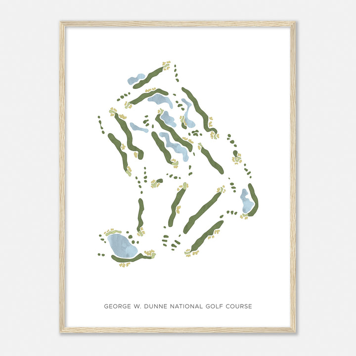 Print of George W. Dunne National Golf Course Modern Map
