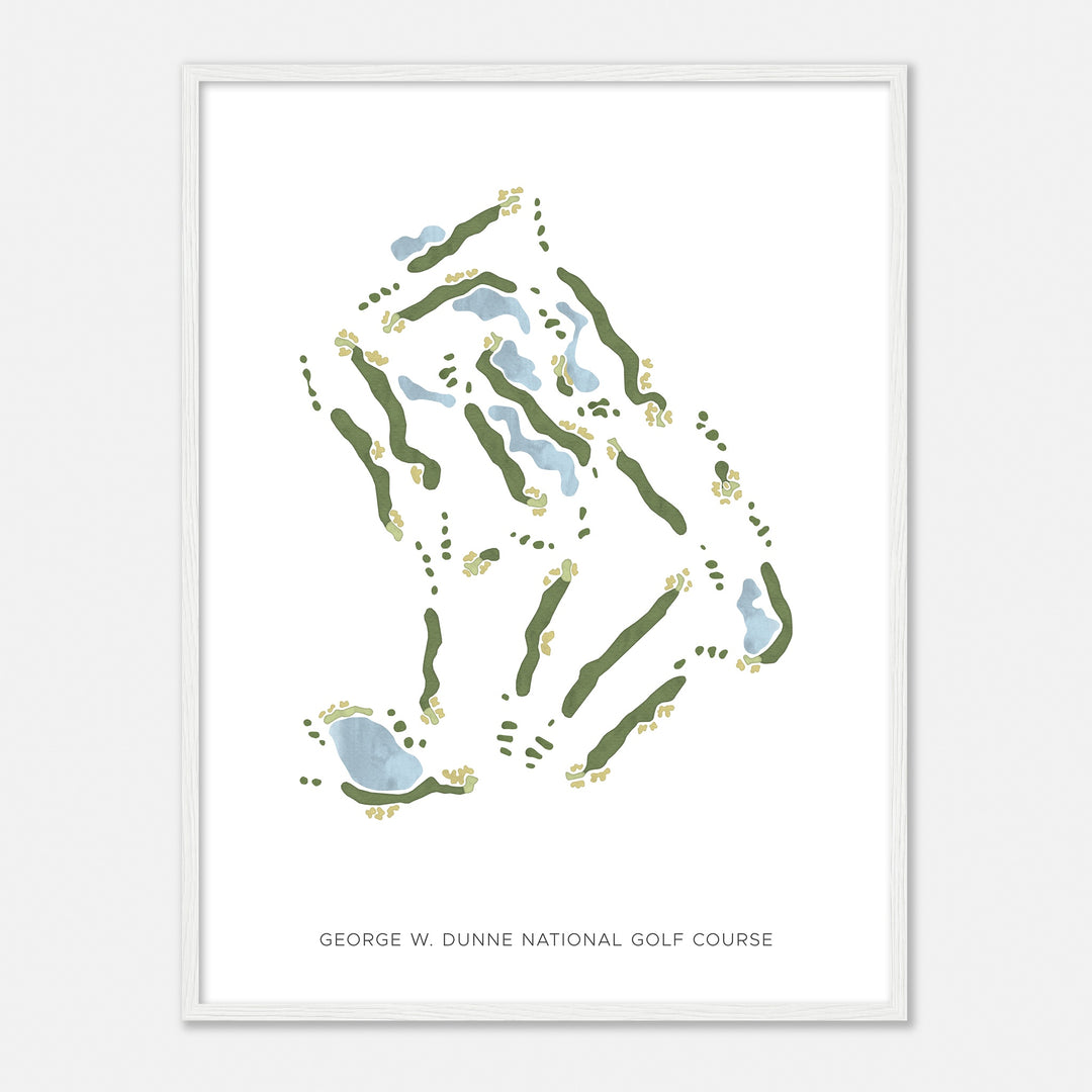 Print of George W. Dunne National Golf Course Modern Map