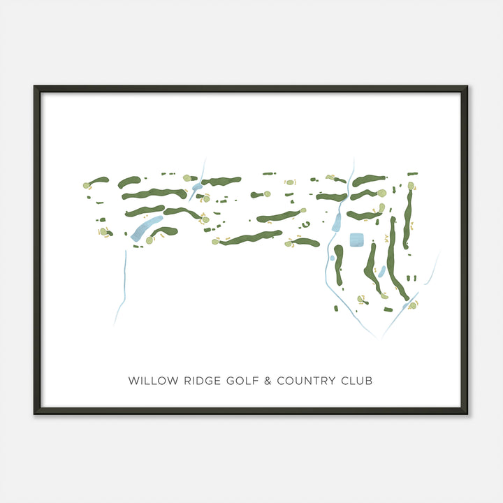 Print of Willow Ridge Golf & Country Club Modern Map