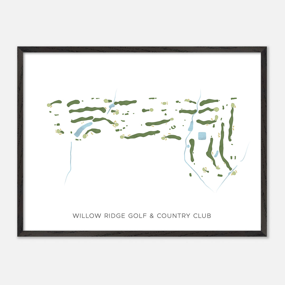 Print of Willow Ridge Golf & Country Club Modern Map