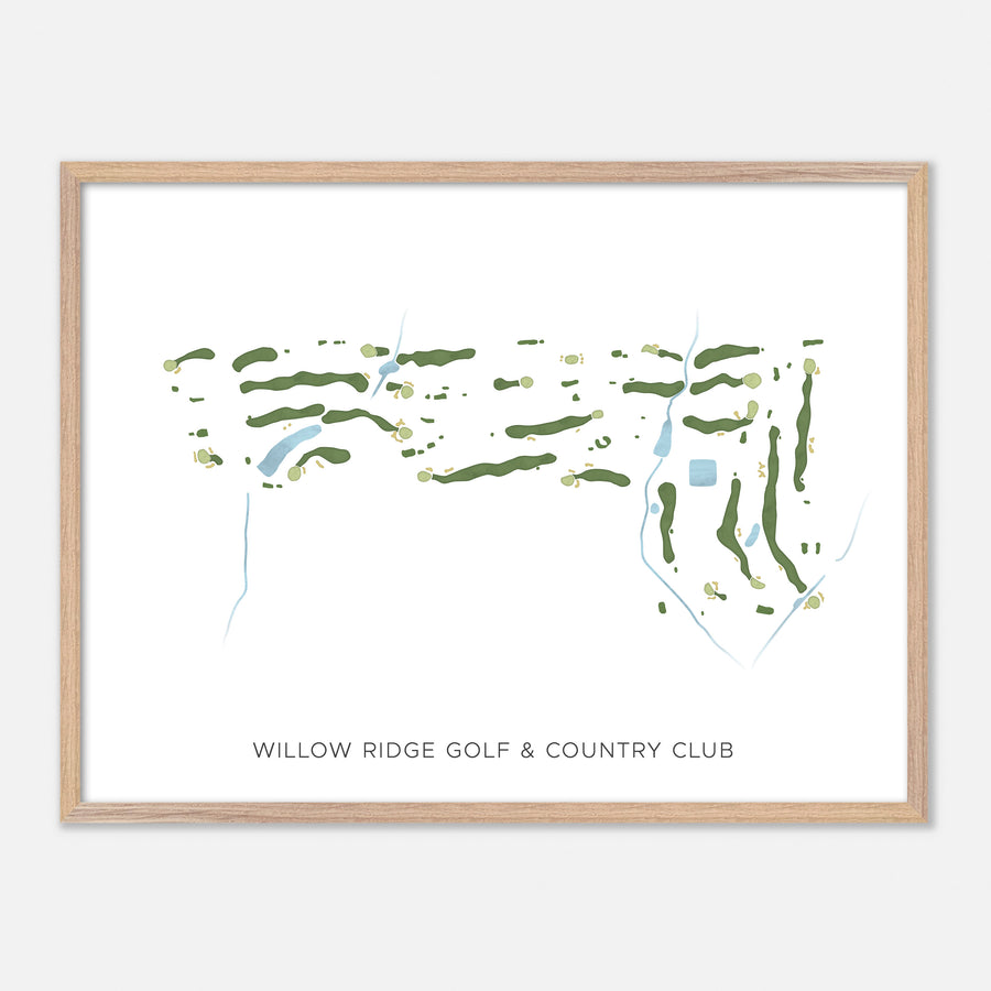 Print of Willow Ridge Golf & Country Club Modern Map