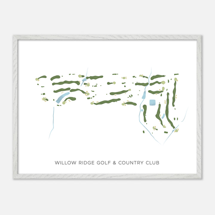 Print of Willow Ridge Golf & Country Club Modern Map
