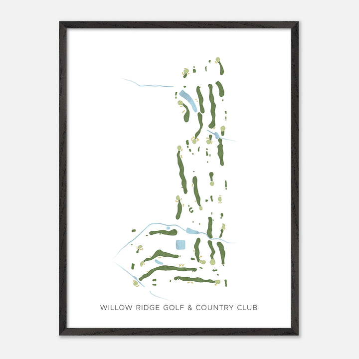 Print of Willow Ridge Golf & Country Club Modern Map