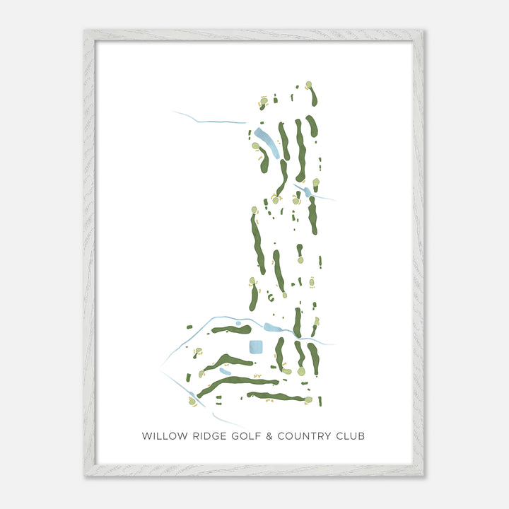 Print of Willow Ridge Golf & Country Club Modern Map