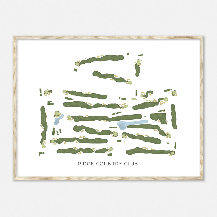 Print of Ridge Country Club Modern Map