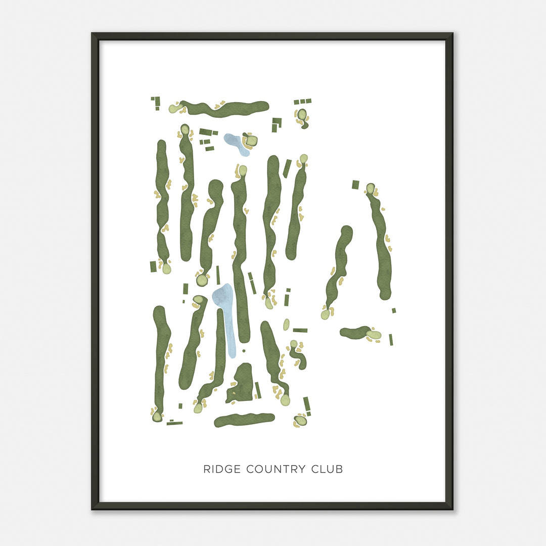 Print of Ridge Country Club Modern Map