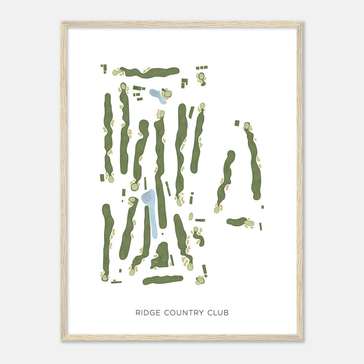 Print of Ridge Country Club Modern Map