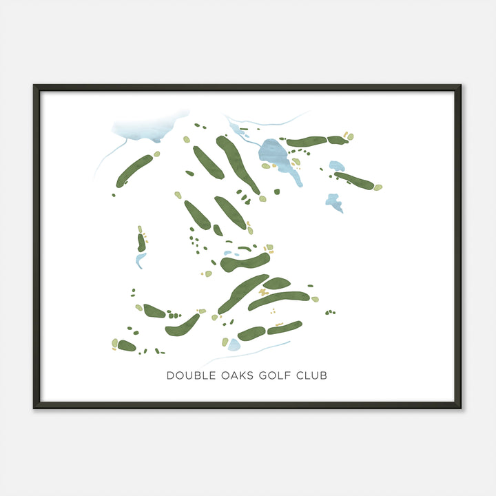 Print of Double Oaks Golf Club Modern Map