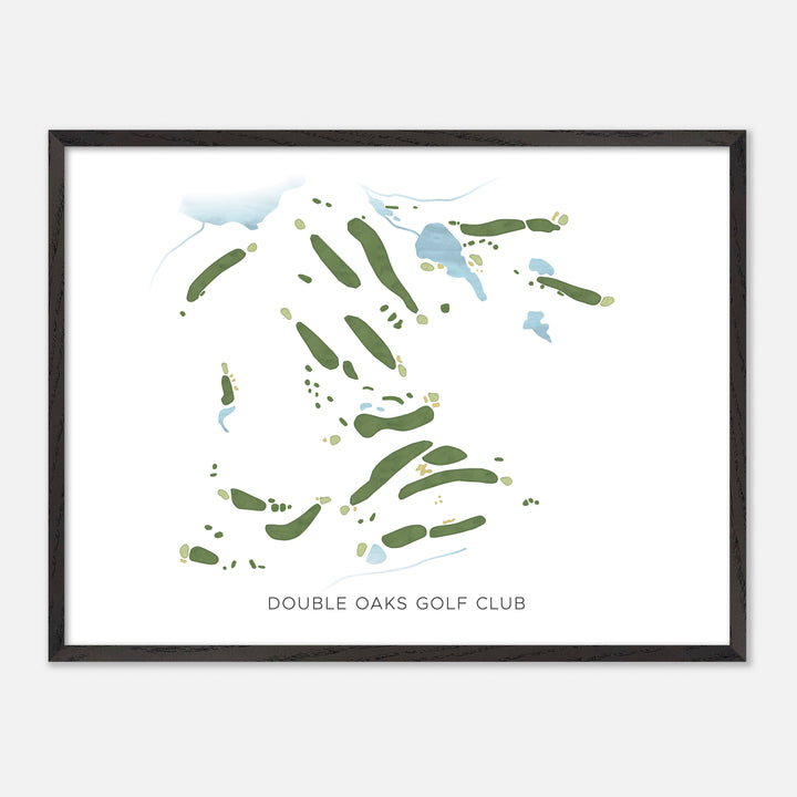 Print of Double Oaks Golf Club Modern Map