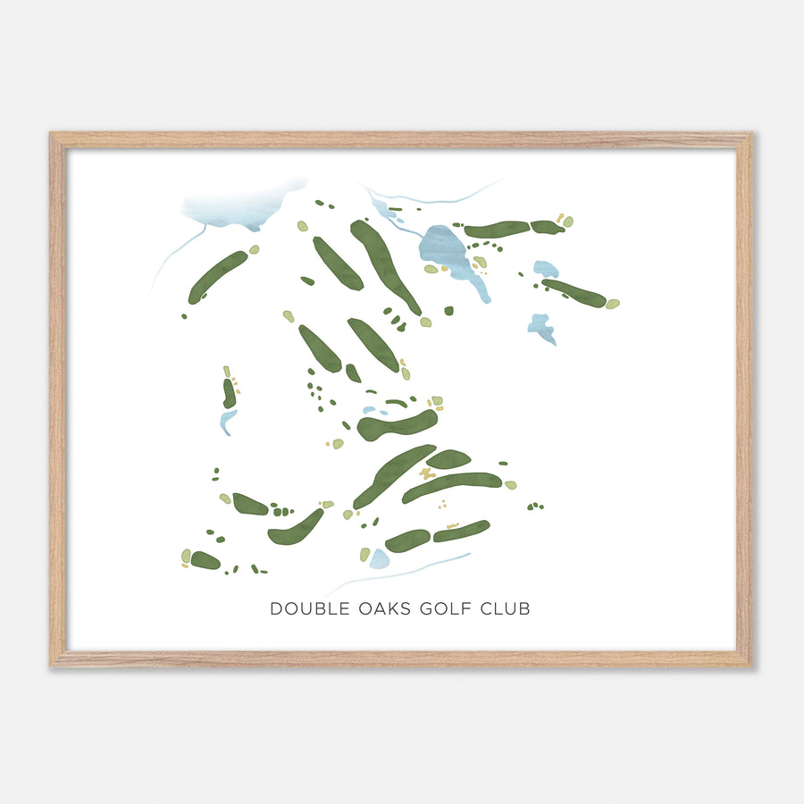 Print of Double Oaks Golf Club Modern Map