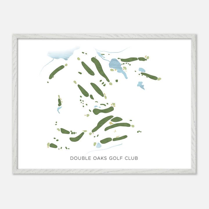 Print of Double Oaks Golf Club Modern Map