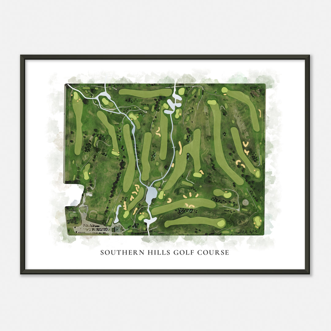 Print of Southern Hills Golf Course Classic Map