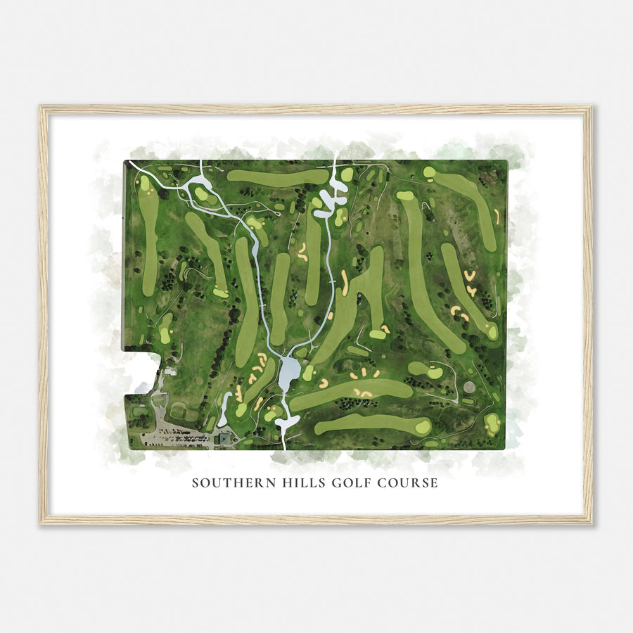 Print of Southern Hills Golf Course Classic Map