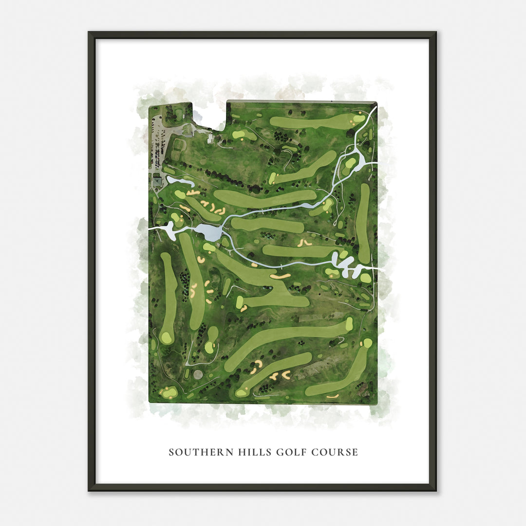 Print of Southern Hills Golf Course Classic Map